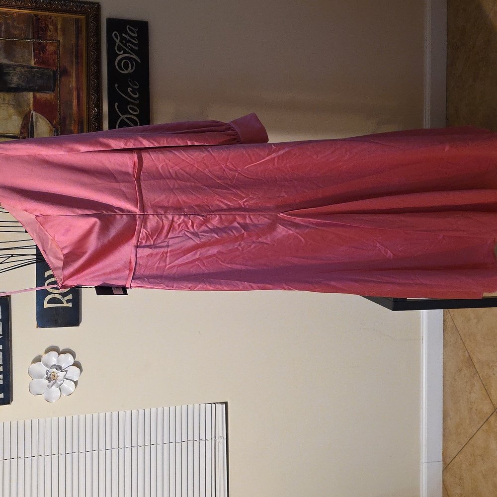 IEENA For Mac Duggal Vibrant Pink Satin One Shoulder Womens Dress Size 10 - Picture 6 of 10